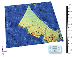 Image of a graphene bilayer by AFM (LNE)