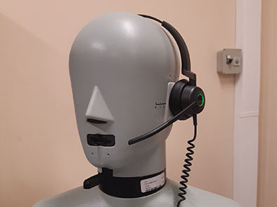 Mannequin simulateur de tête muni d'oreilles artificielles