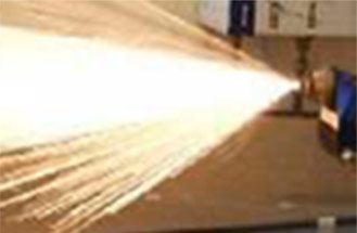 Source projection of molten material