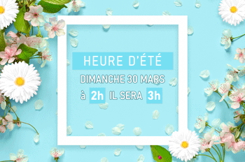 Passage à l'heure d'été dimanche 30 mars 2025