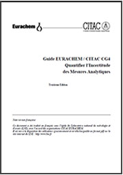 couverture du guide eurachem citac quantifier l'incertitude des mesures analytiques