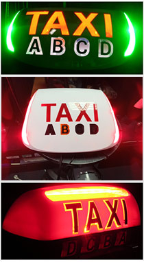 Lumineux de taxi et taximètres