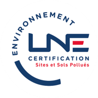 Logo marque LNE Certification sites et sols pollués