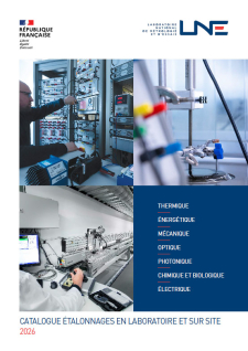 Couverture catalogue étalonnage